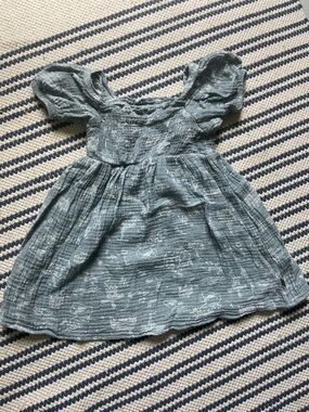 Gerber Dusty Sage Smocked Puff-Sleeve Dress